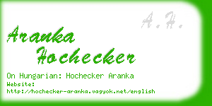 aranka hochecker business card